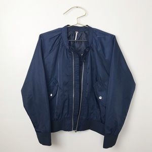 Free People Moss Midnight Bomber Jacket